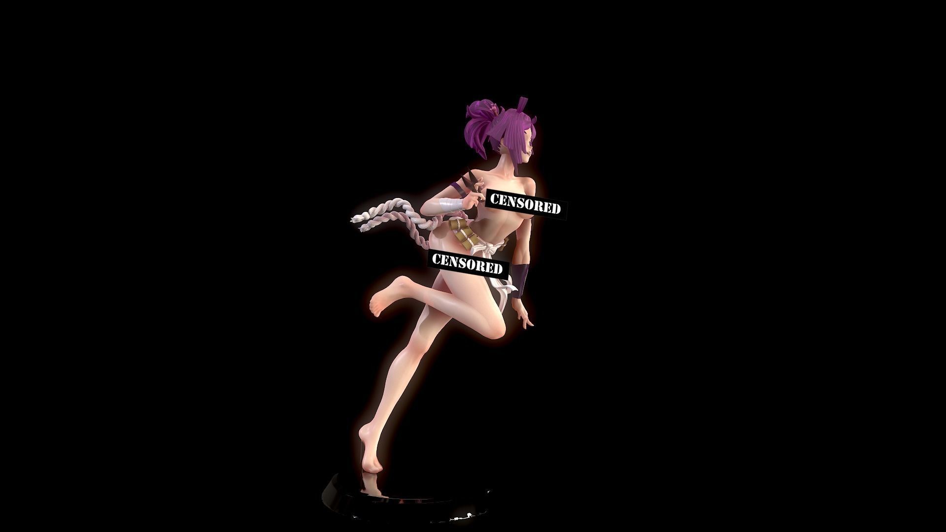 Yuzuriha Hell paradise NSFW version 3D print model_3