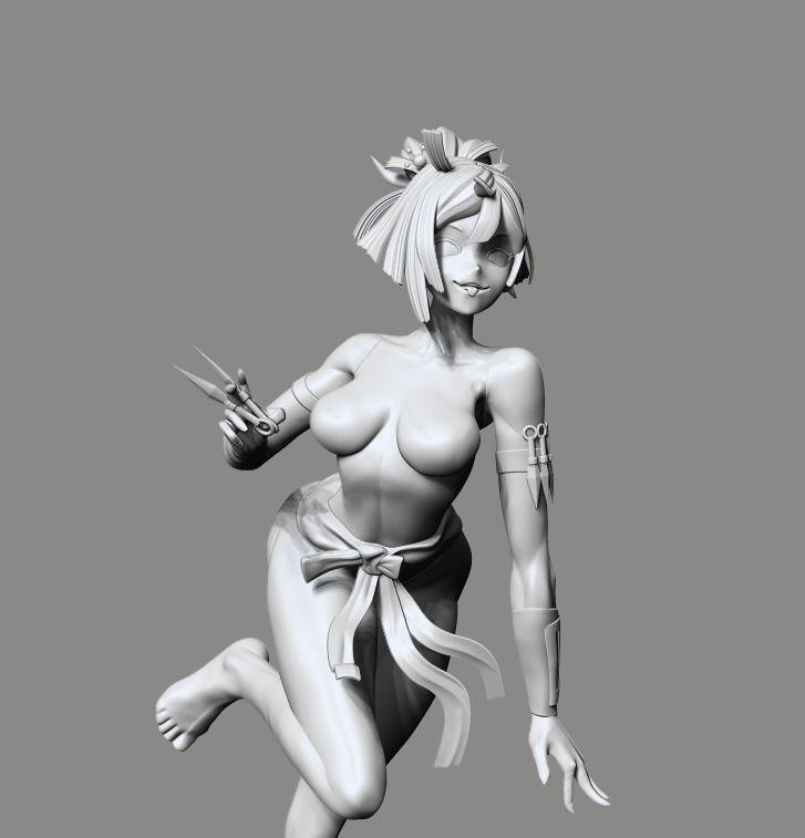 Yuzuriha Hell paradise NSFW version 3D print model_15