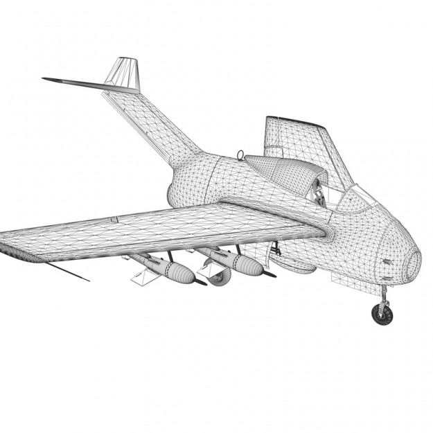Focke Wulf TA 183 Huckebein 3D model_15