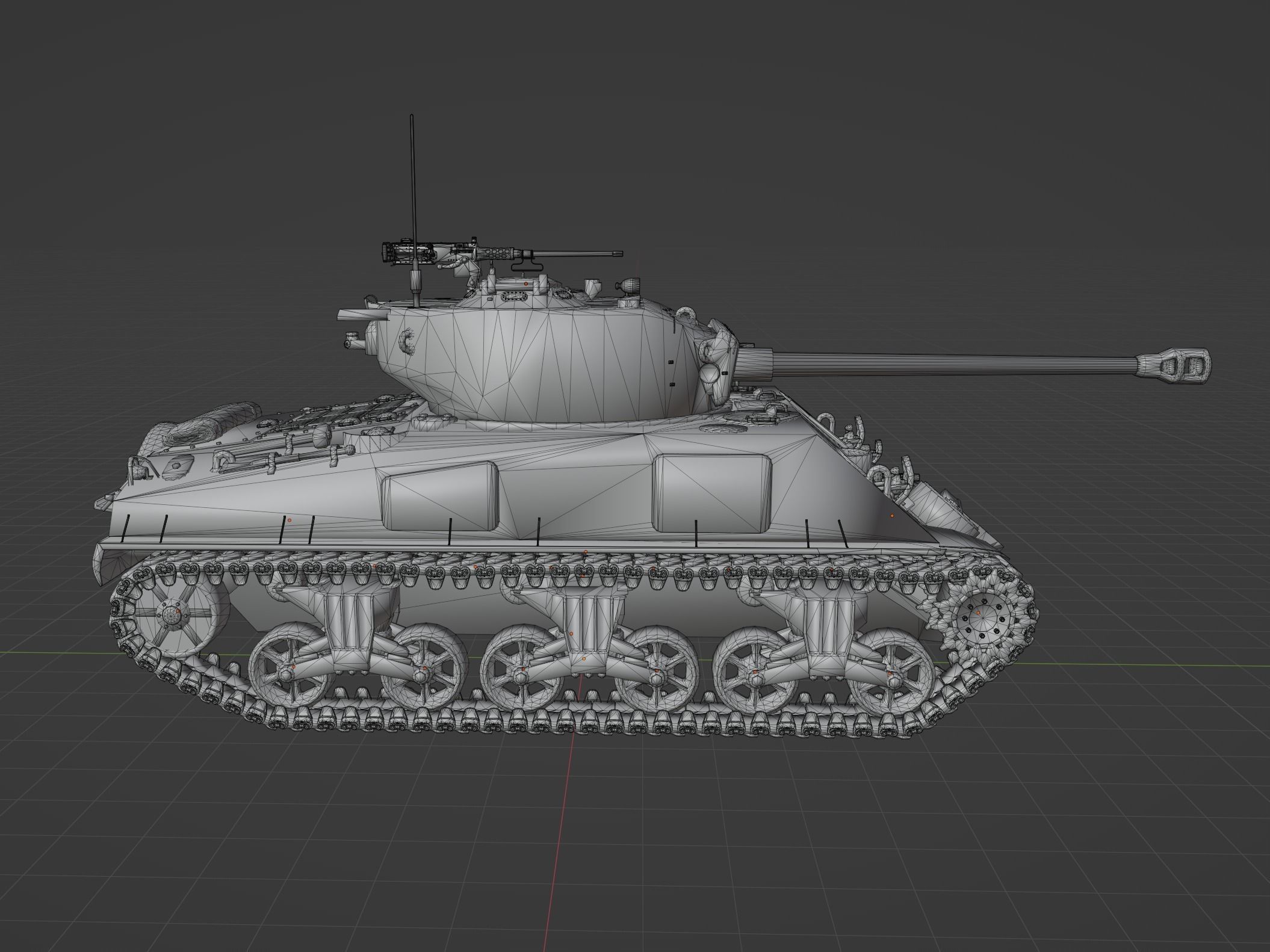 M4 A2 76 W Low-poly 3D model_5