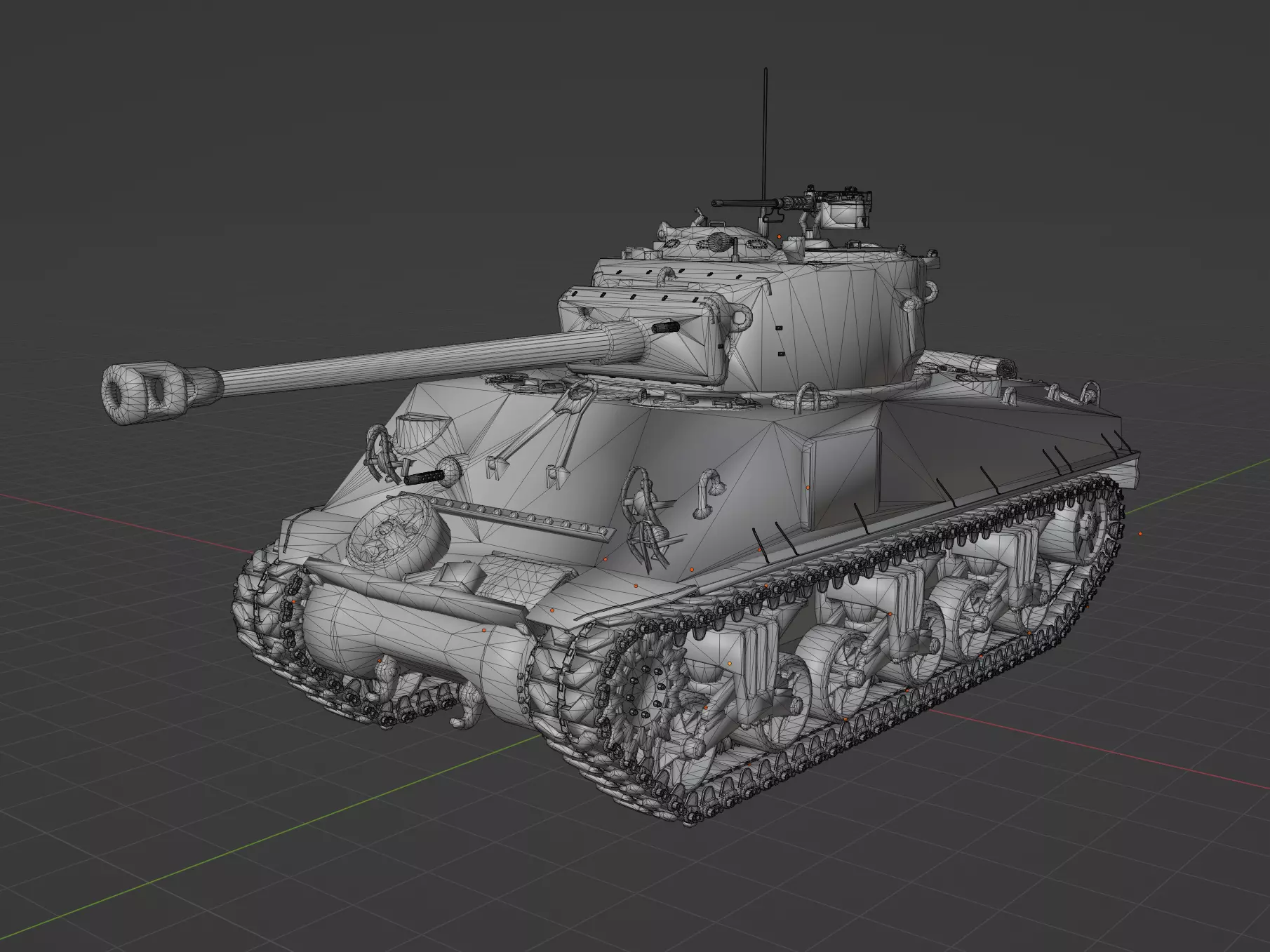 M4 A2 76 W Low-poly 3D model_0