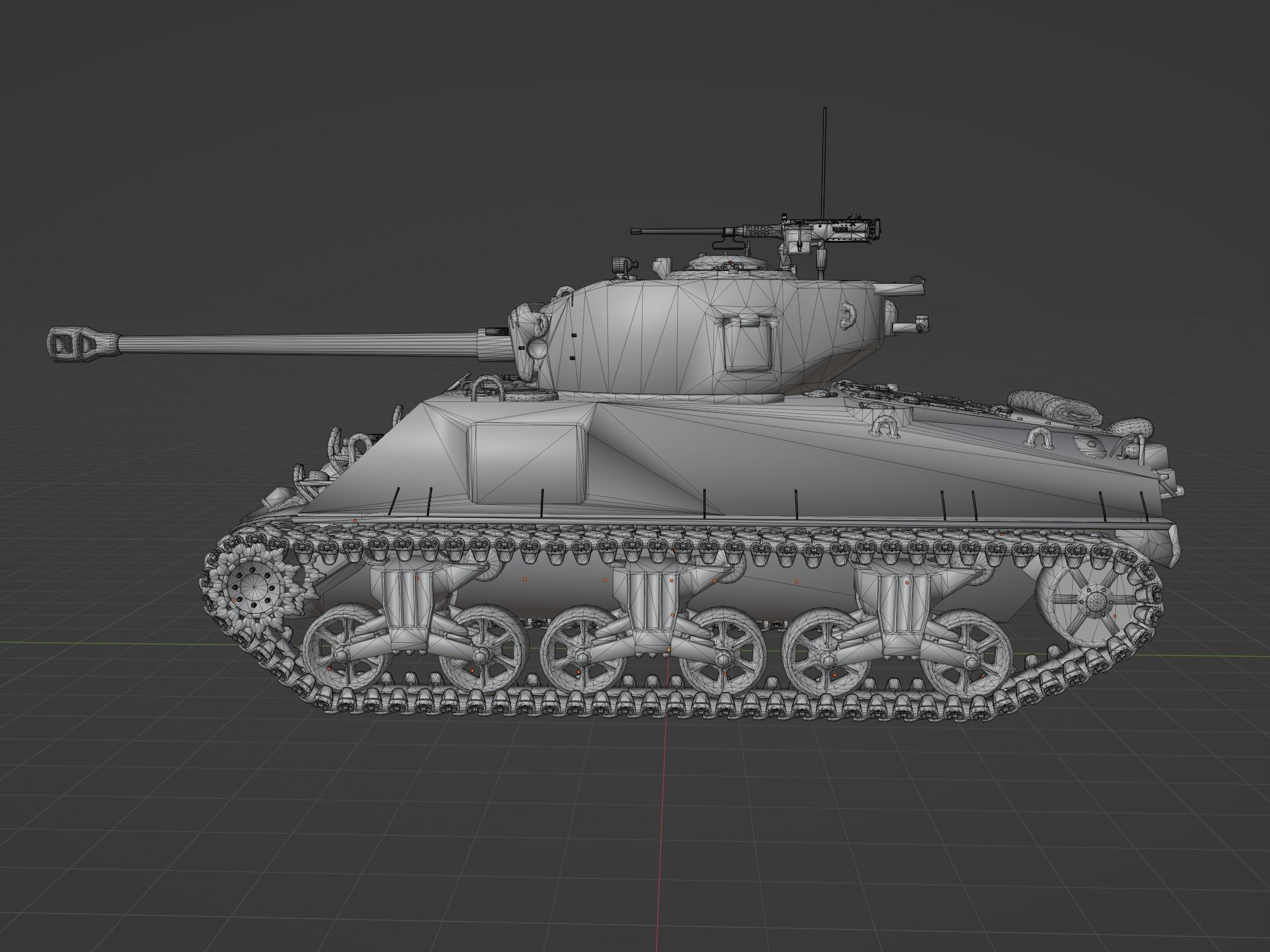 M4 A2 76 W Low-poly 3D model_1