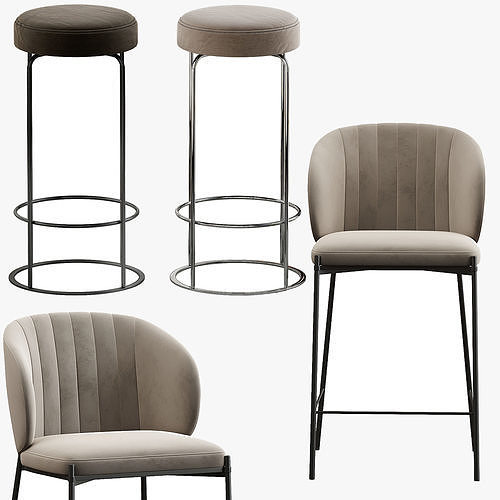 Bar chairs 3D model