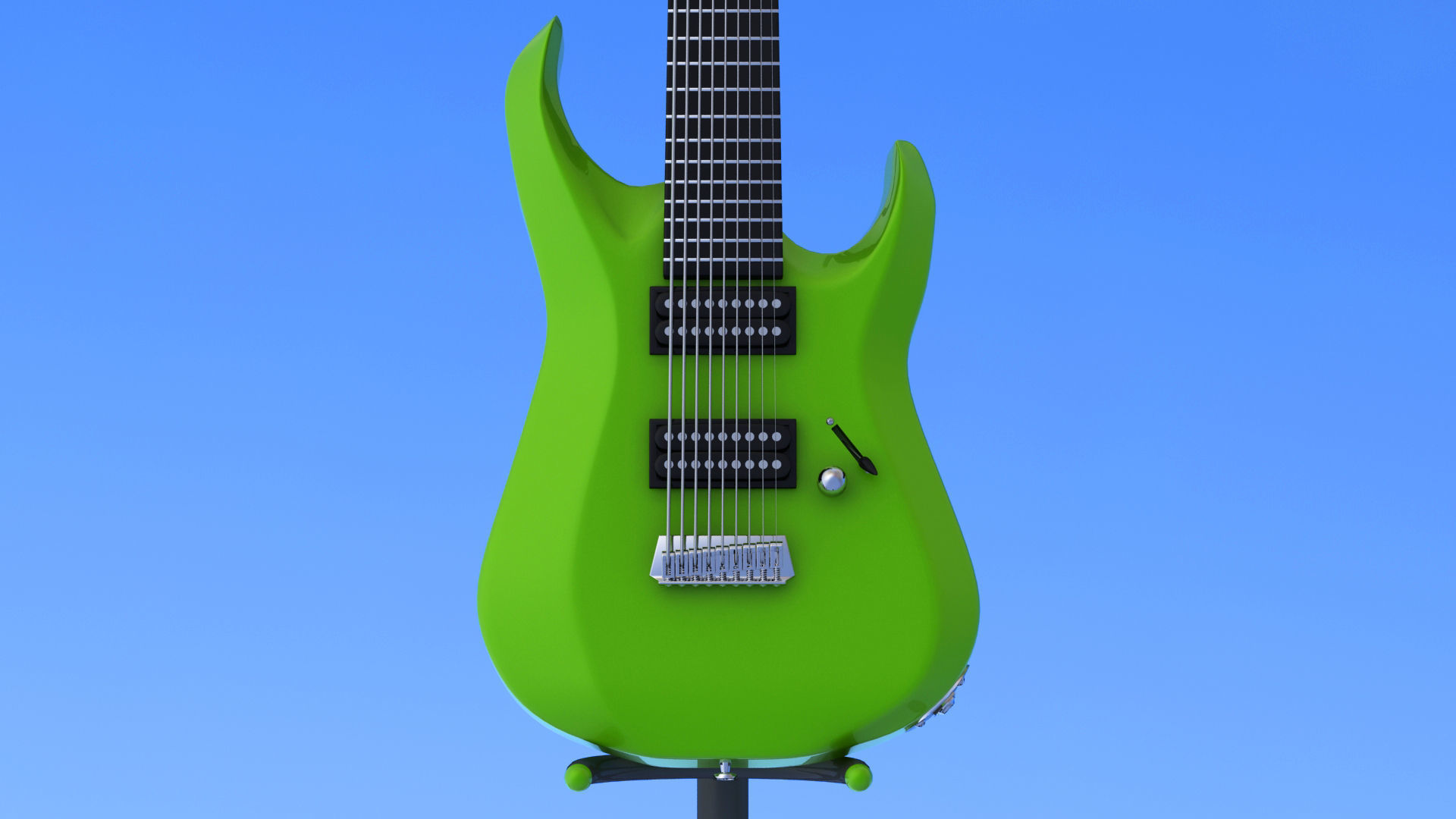 9 String Electric Guitar 3D model_6