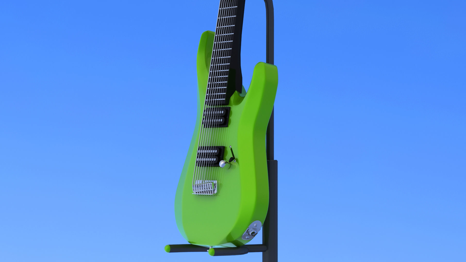 9 String Electric Guitar 3D model_8