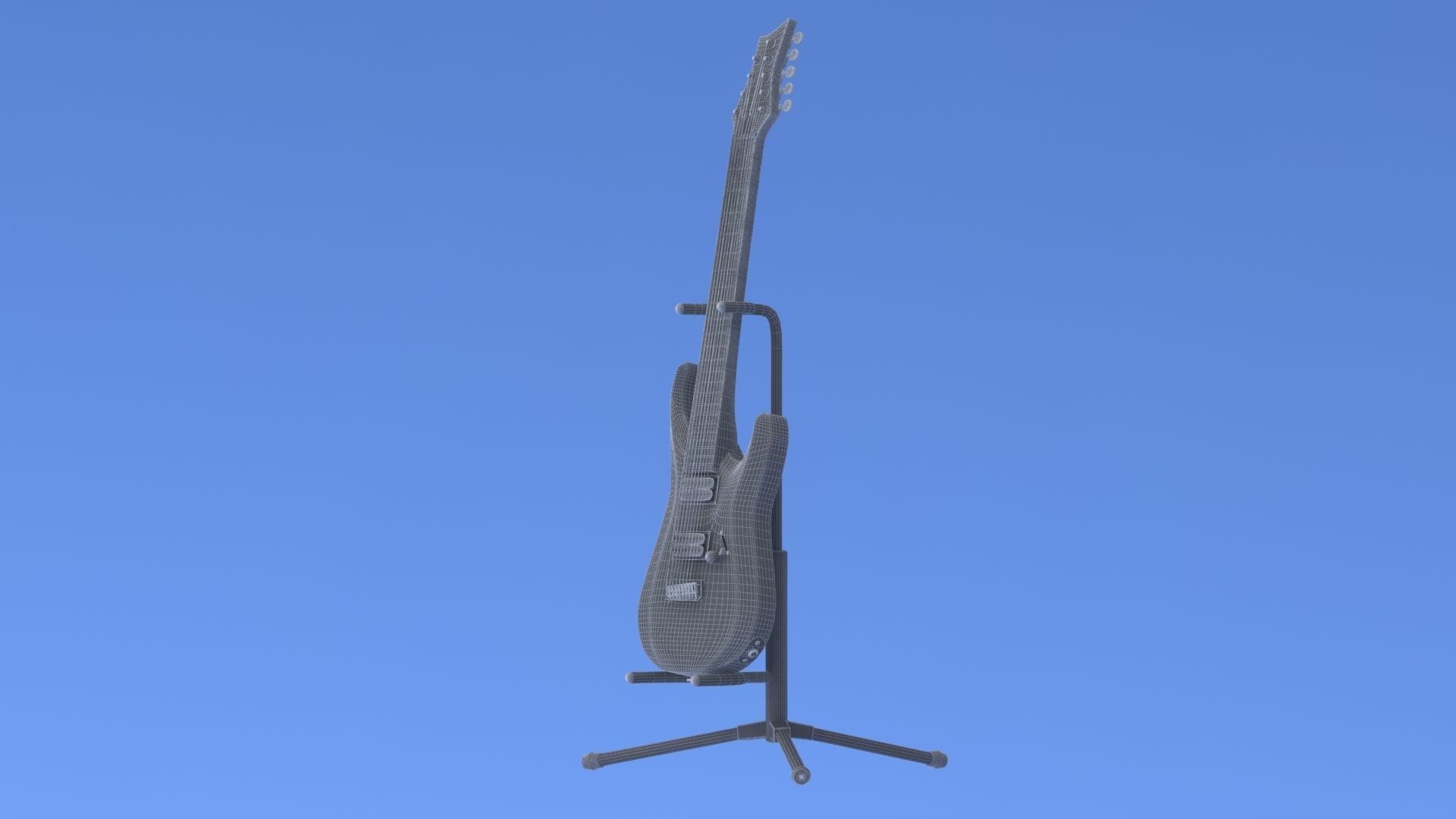 9 String Electric Guitar 3D model_5