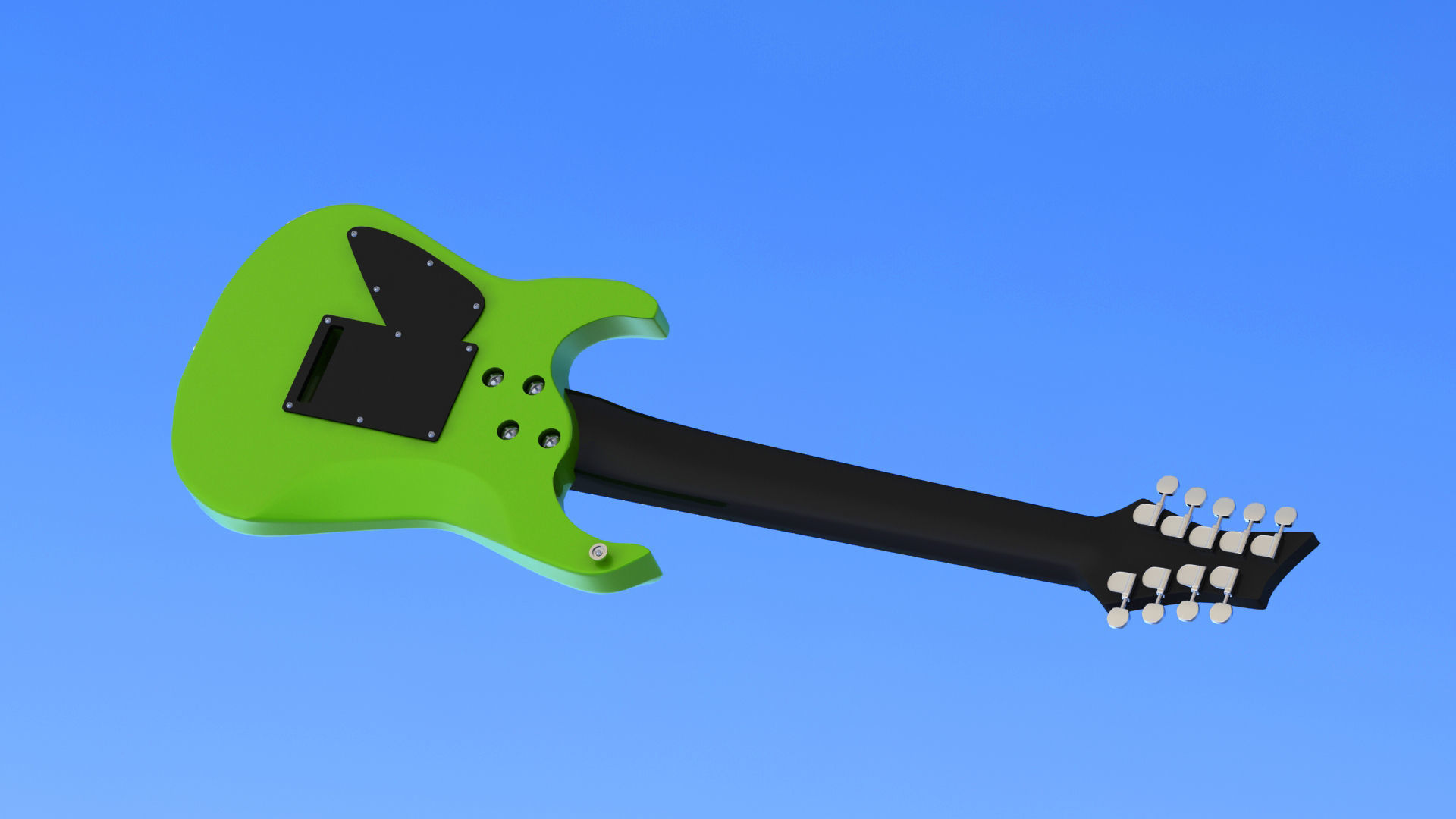 9 String Electric Guitar 3D model_4