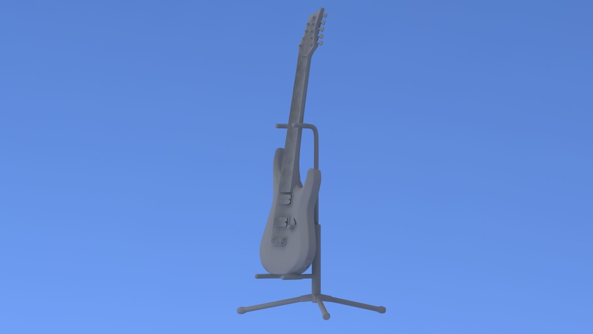9 String Electric Guitar 3D model_12