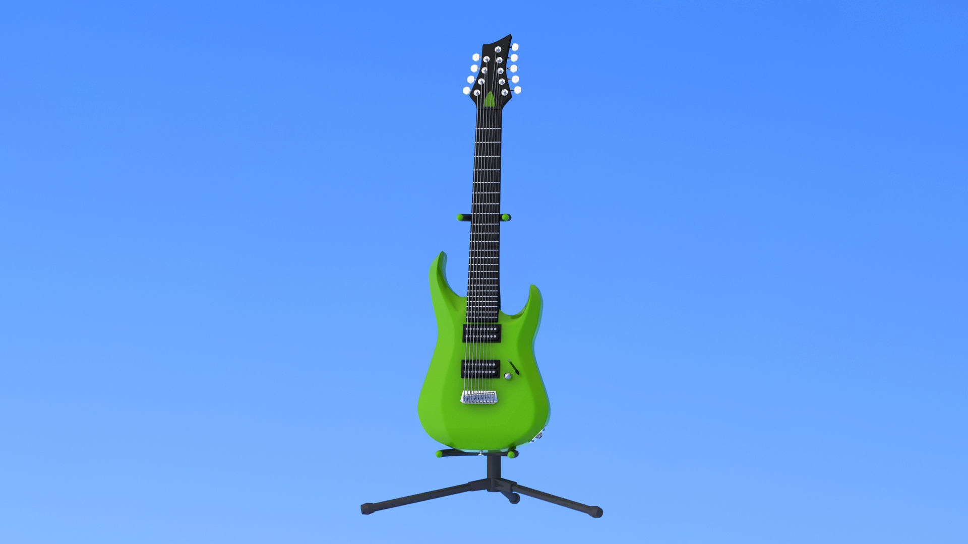 9 String Electric Guitar 3D model_3