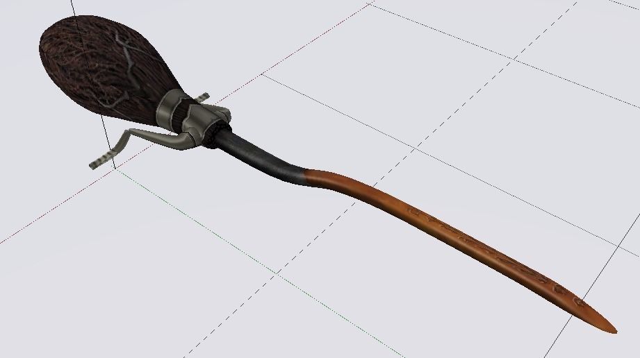 Firebolt Broomstick Low-poly 3D model_13