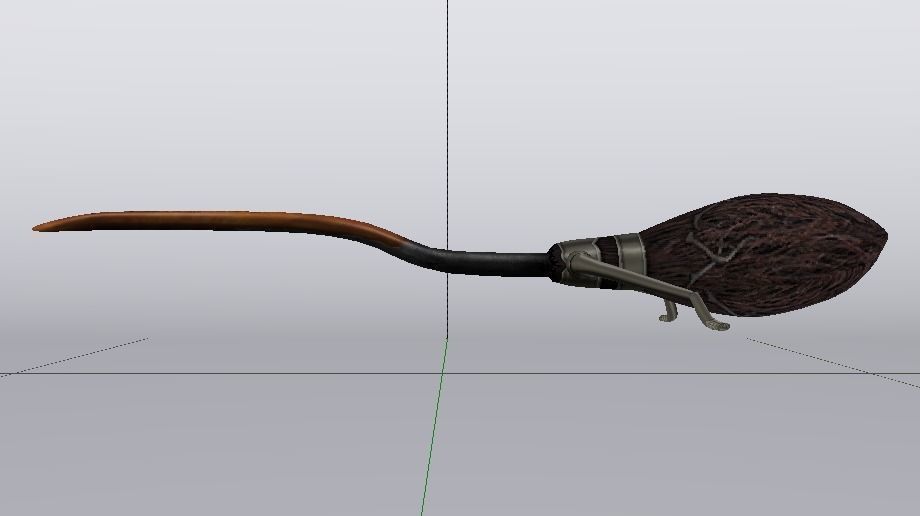 Firebolt Broomstick Low-poly 3D model_8