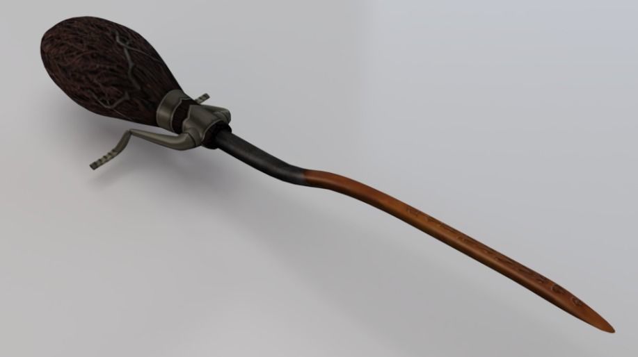 Firebolt Broomstick Low-poly 3D model_6
