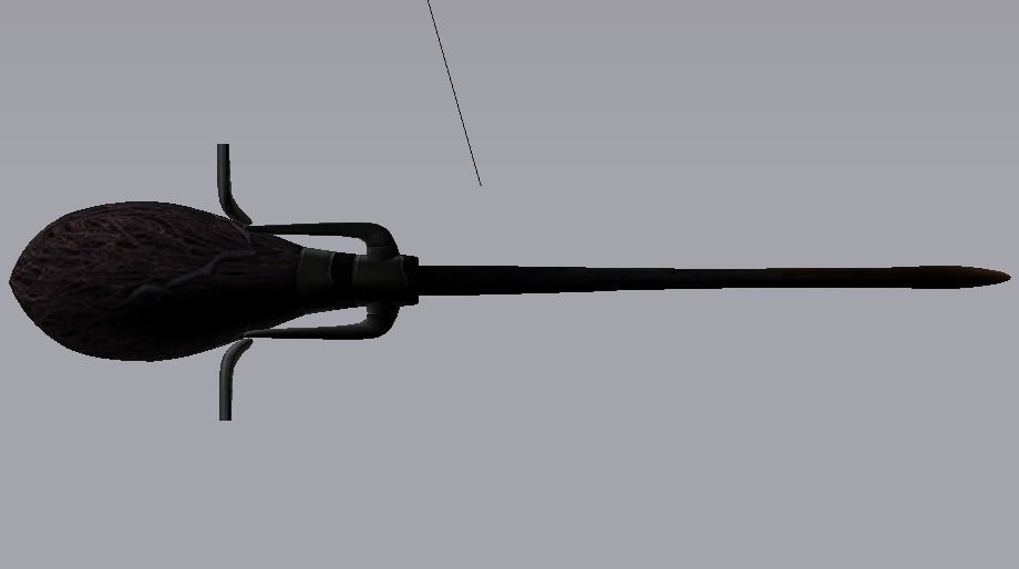Firebolt Broomstick Low-poly 3D model_17