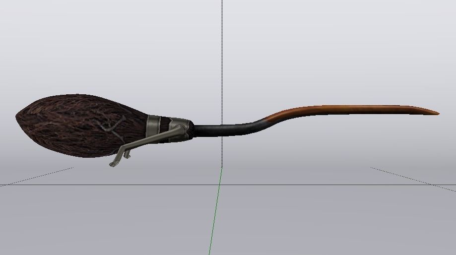 Firebolt Broomstick Low-poly 3D model_7