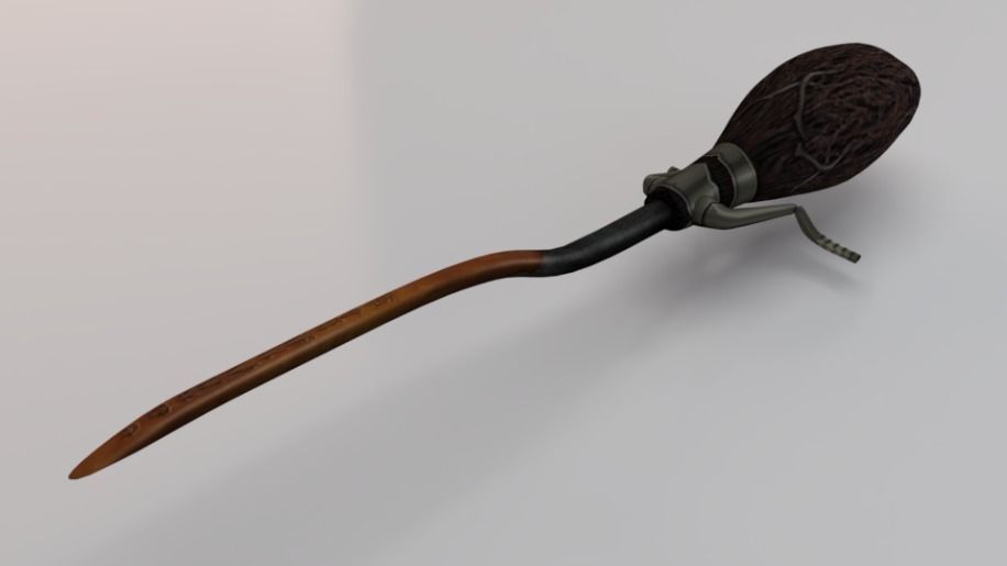 Firebolt Broomstick Low-poly 3D model_5