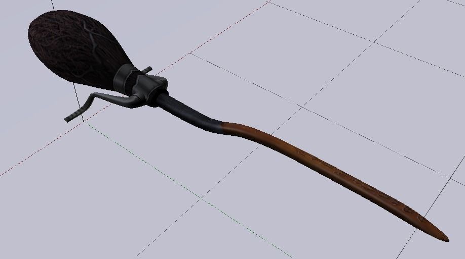 Firebolt Broomstick Low-poly 3D model_20