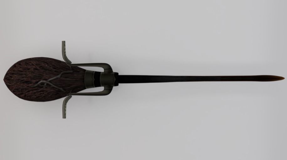 Firebolt Broomstick Low-poly 3D model_3