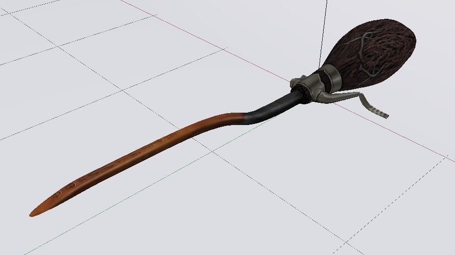 Firebolt Broomstick Low-poly 3D model_12