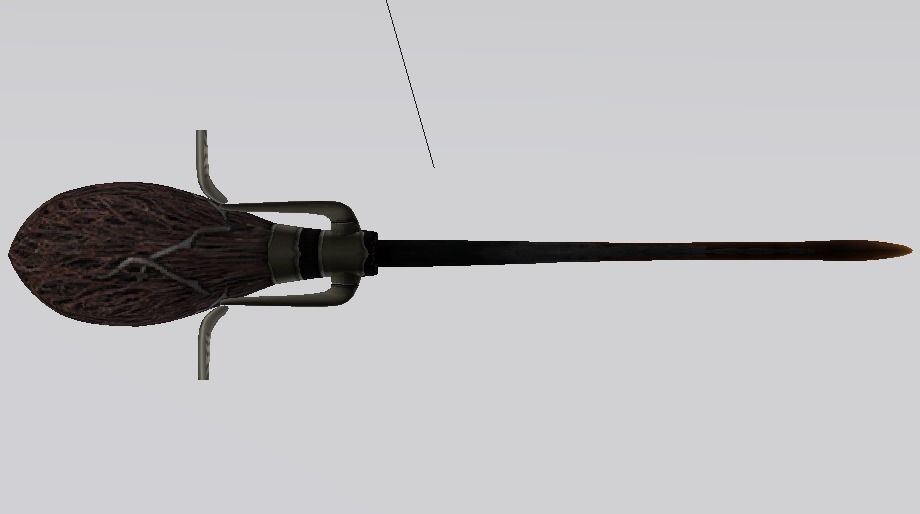 Firebolt Broomstick Low-poly 3D model_10