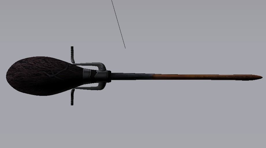 Firebolt Broomstick Low-poly 3D model_16