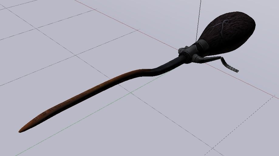 Firebolt Broomstick Low-poly 3D model_19