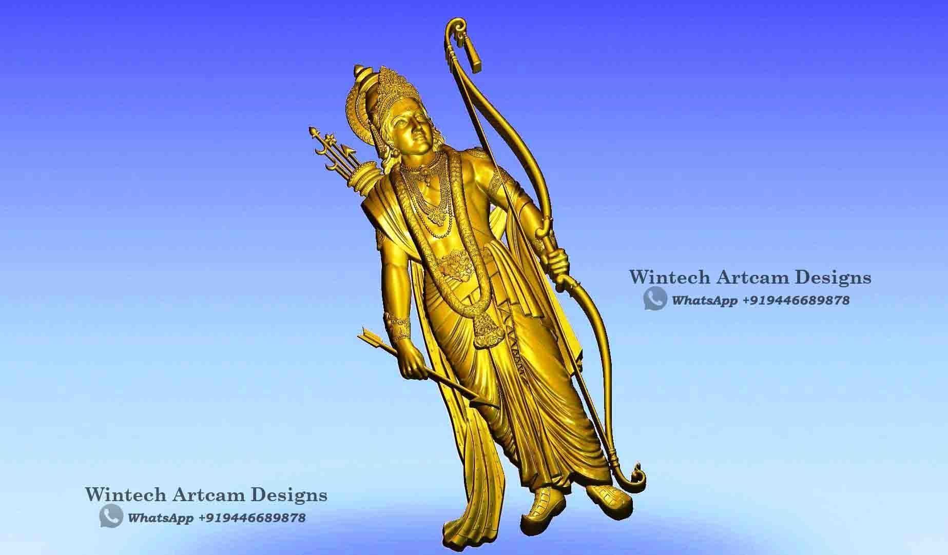 3D model God Rama INDIA Relief Design Artcam VR / AR / low-poly | CGTrader