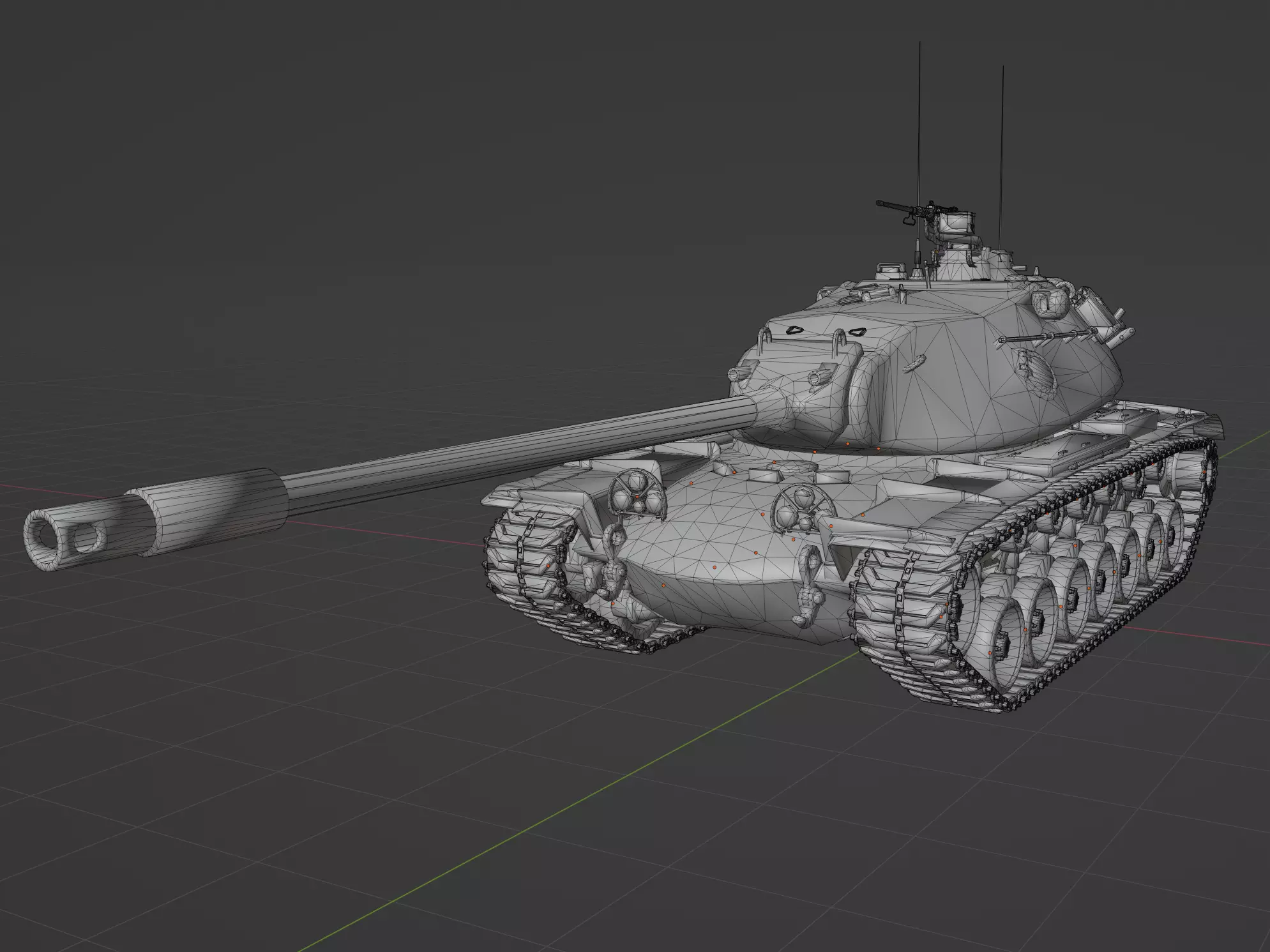 M103 heavy Low-poly 3D model_0