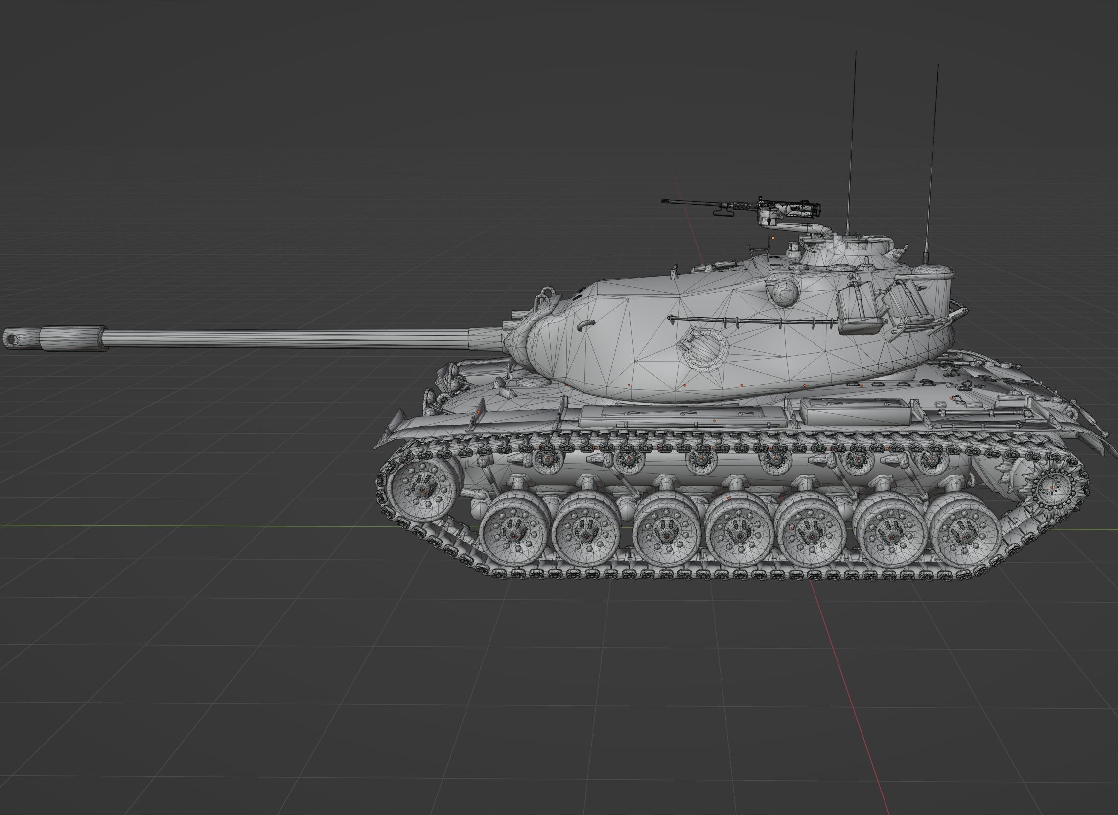 M103 heavy Low-poly 3D model_1