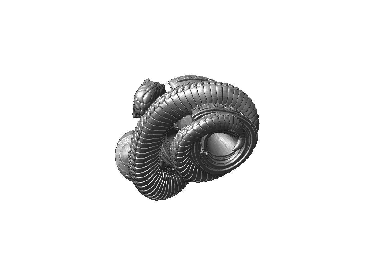 Money Snake art 001 3D print model_5