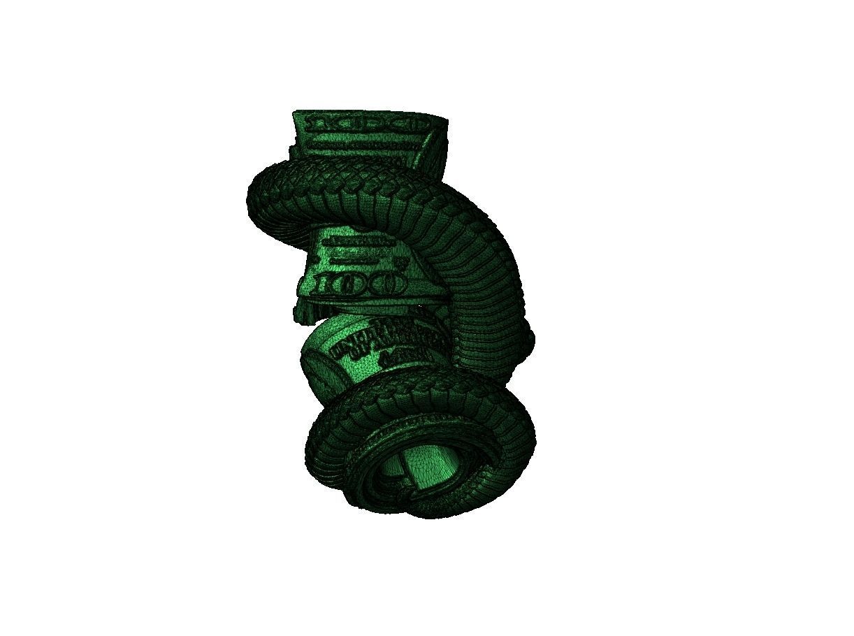 Money Snake art 001 3D print model_7