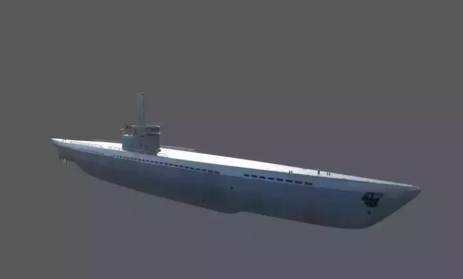 German U Boat Low-poly 3D model