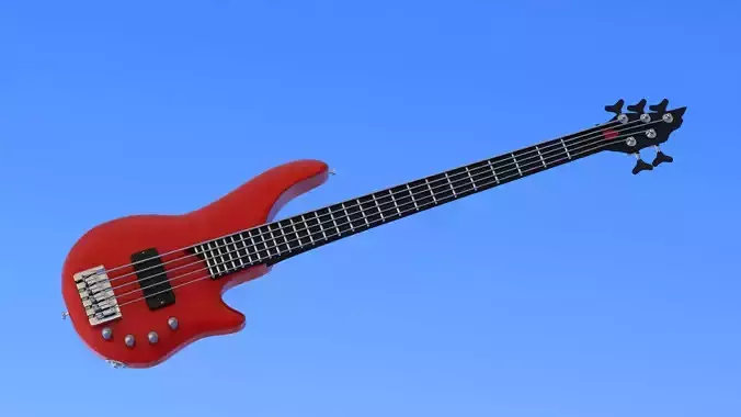 5 String Electric Bass 3D model