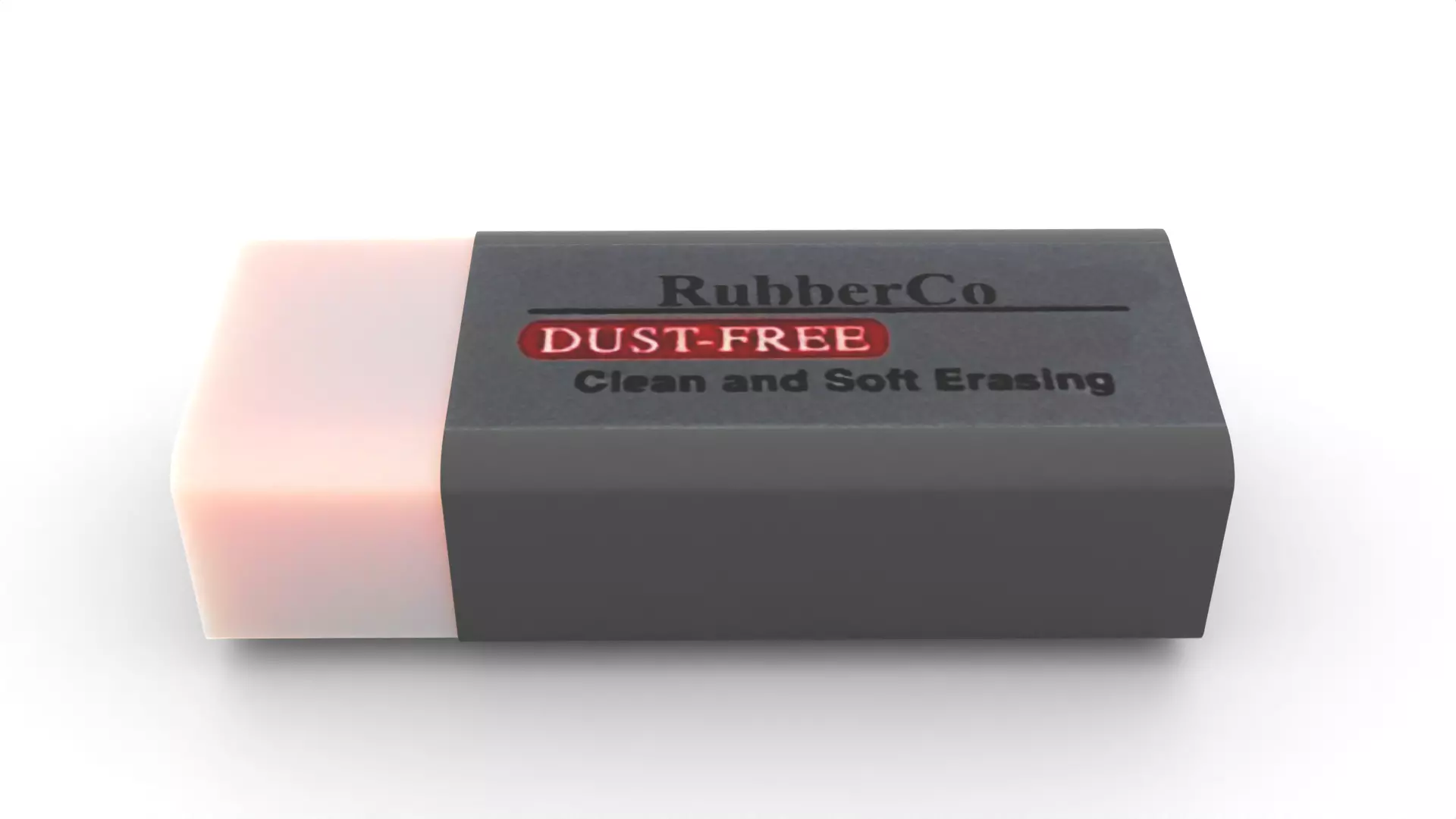 Eraser Dust Free Dark Gray Packaging Free 3D model