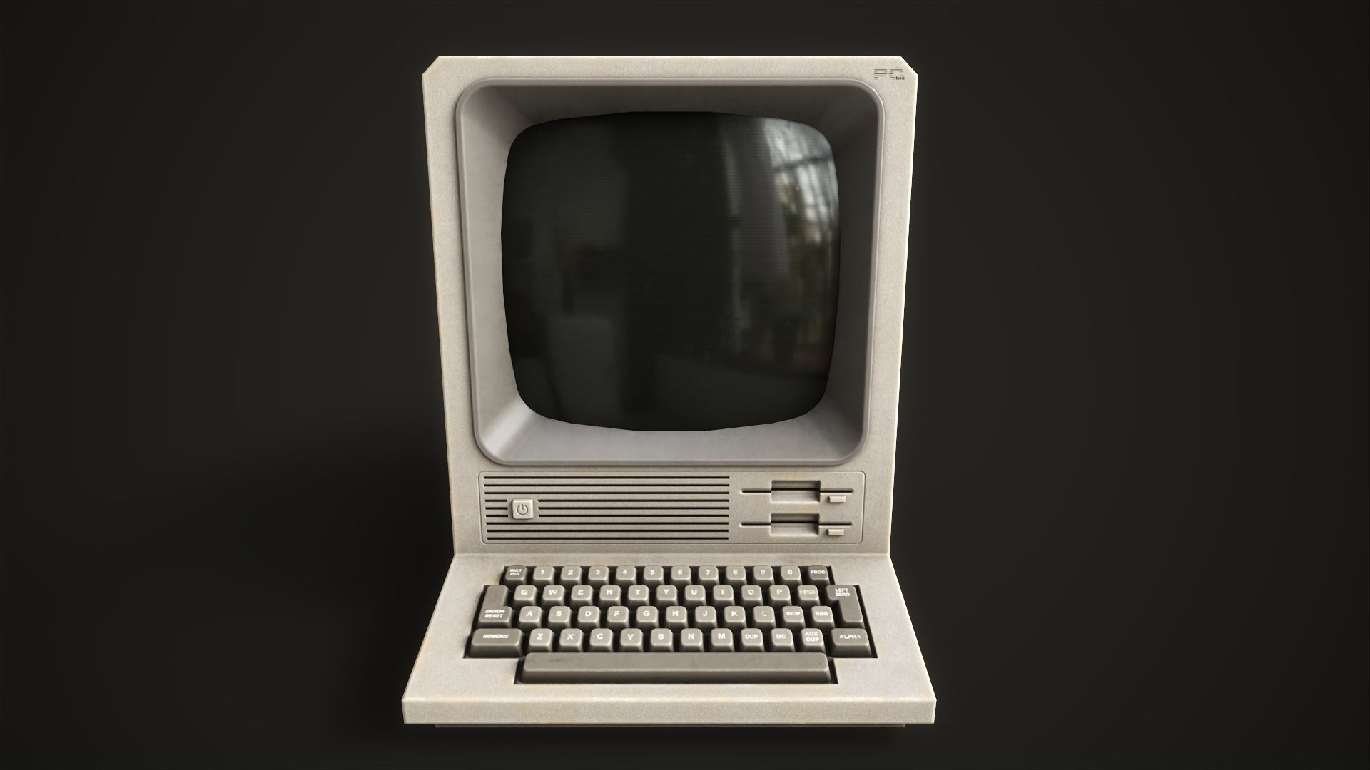 Retro Terminal Low-poly 3D model_10