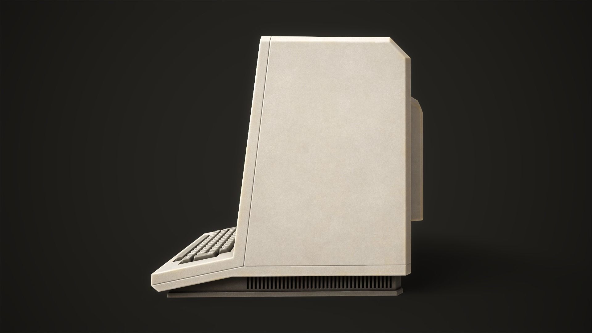 Retro Terminal Low-poly 3D model_24