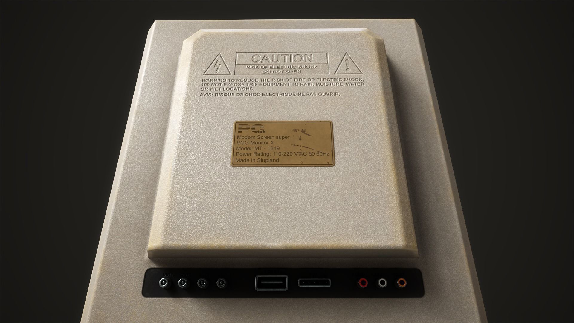 Retro Terminal Low-poly 3D model_11