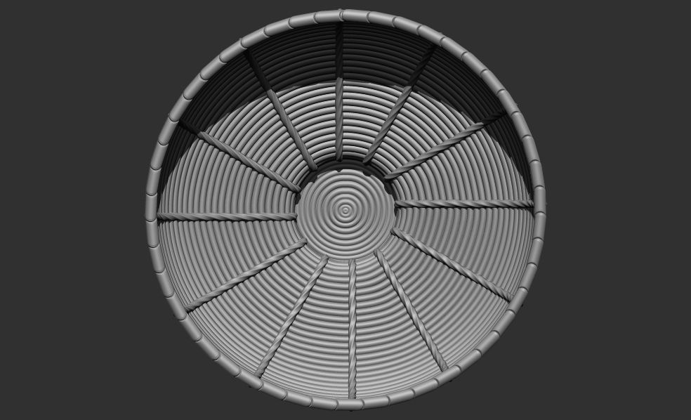 Bamboo basket 3d printable model 3D print model_6