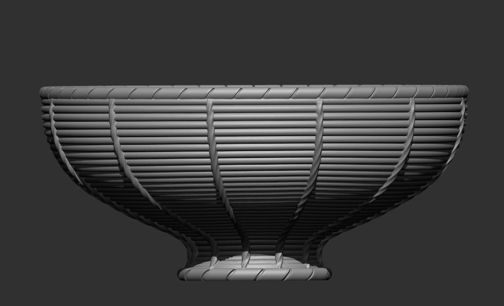 Bamboo basket 3d printable model 3D print model_1