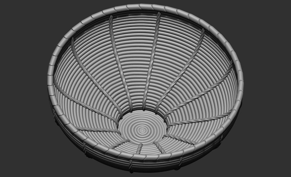 Bamboo basket 3d printable model 3D print model_3