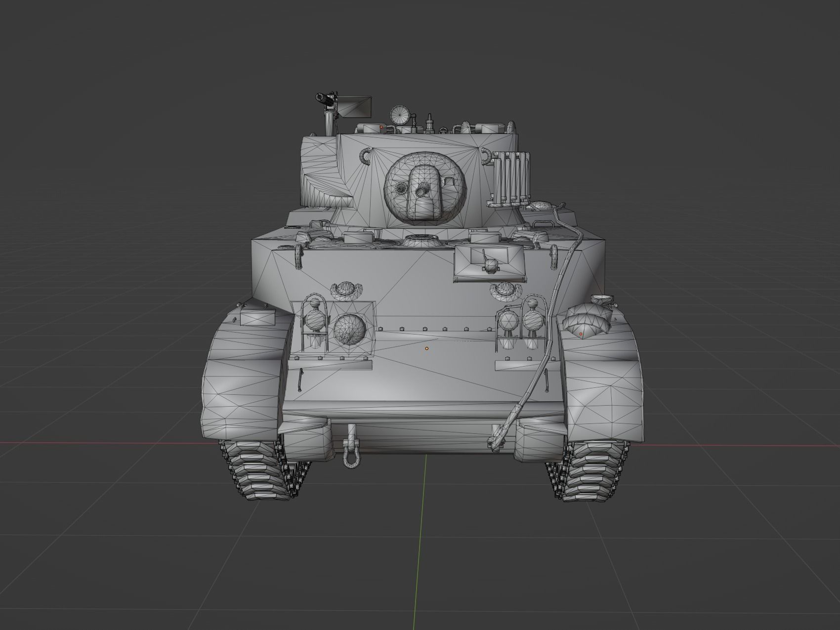 M5A1 Stuart Low-poly 3D model_7