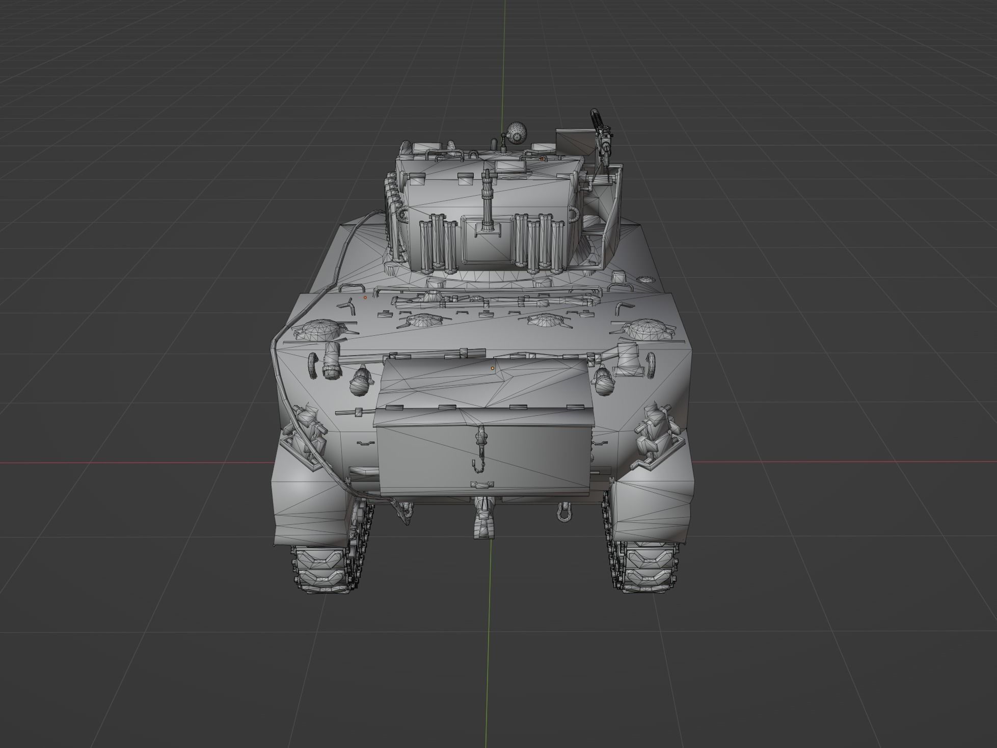 M5A1 Stuart Low-poly 3D model_3