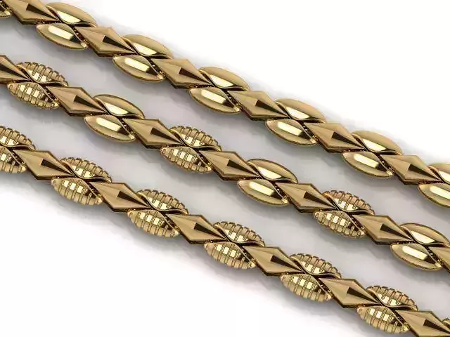 UNIQUE 3  CHAIN BEST FOR ALL JEWELRY METALS 3D print model