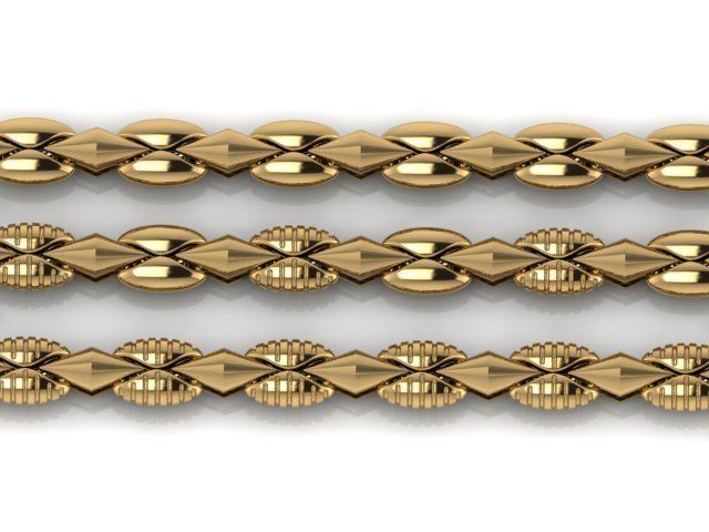 UNIQUE 3  CHAIN BEST FOR ALL JEWELRY METALS 3D print model_1