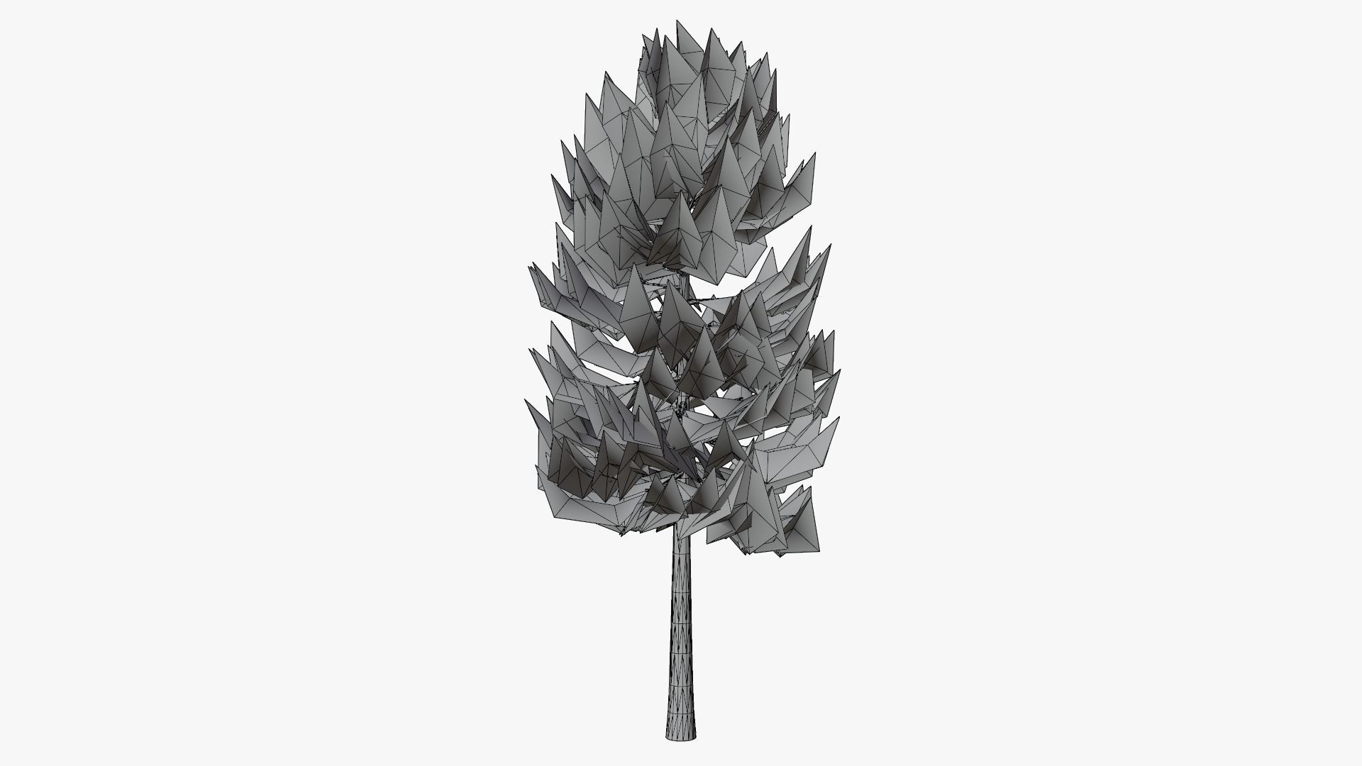 Lowpoly Pine v1 Low-poly 3D model_8