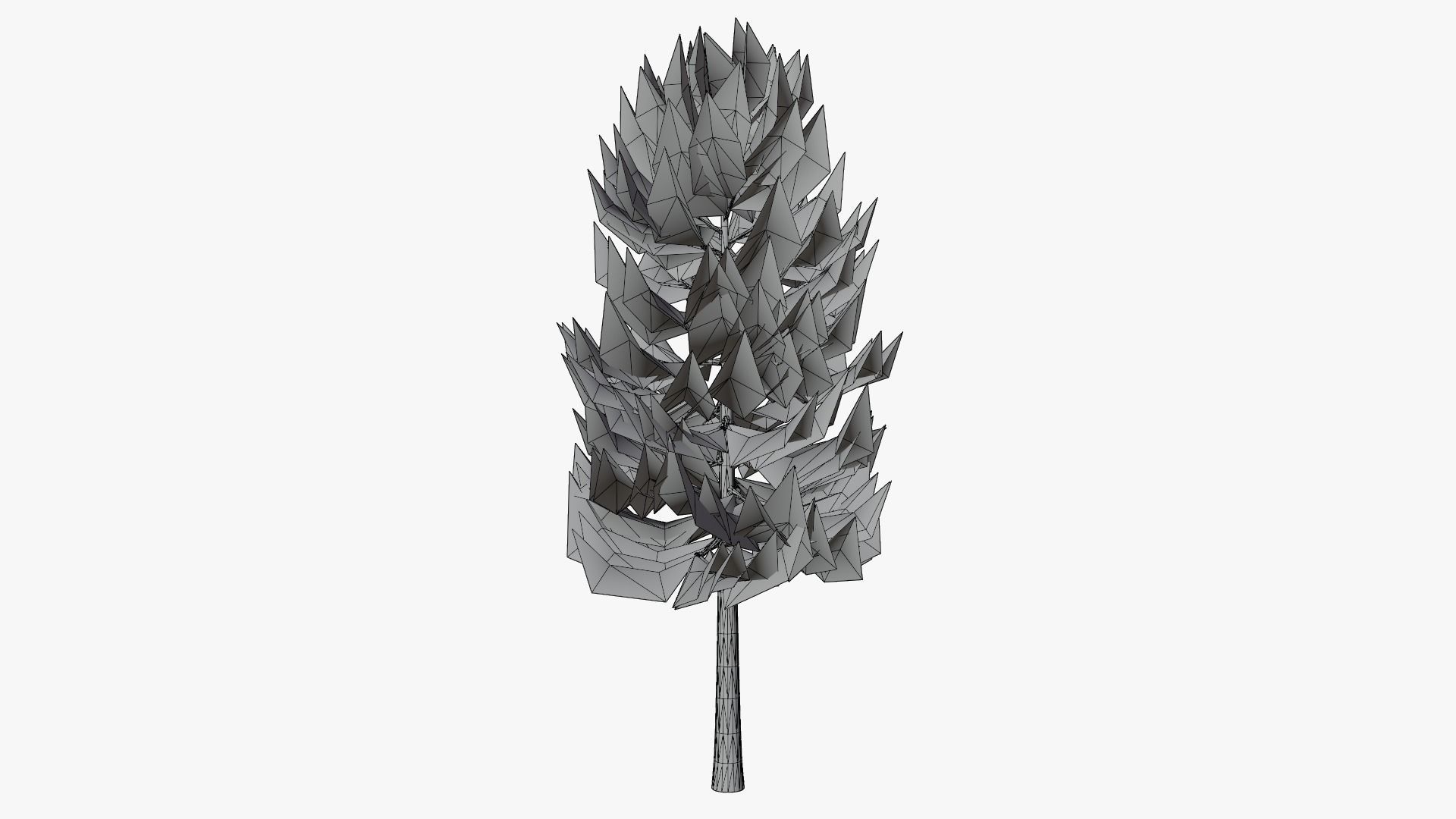 Lowpoly Pine v1 Low-poly 3D model_6