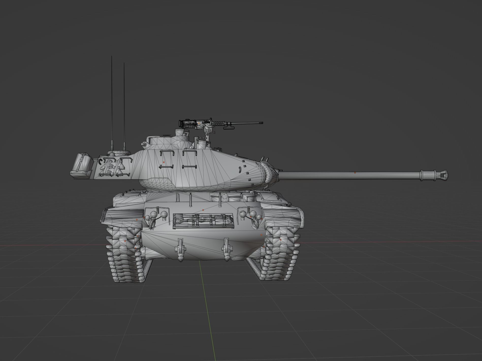 M41 Walker Bulldog Low-poly 3D model_9