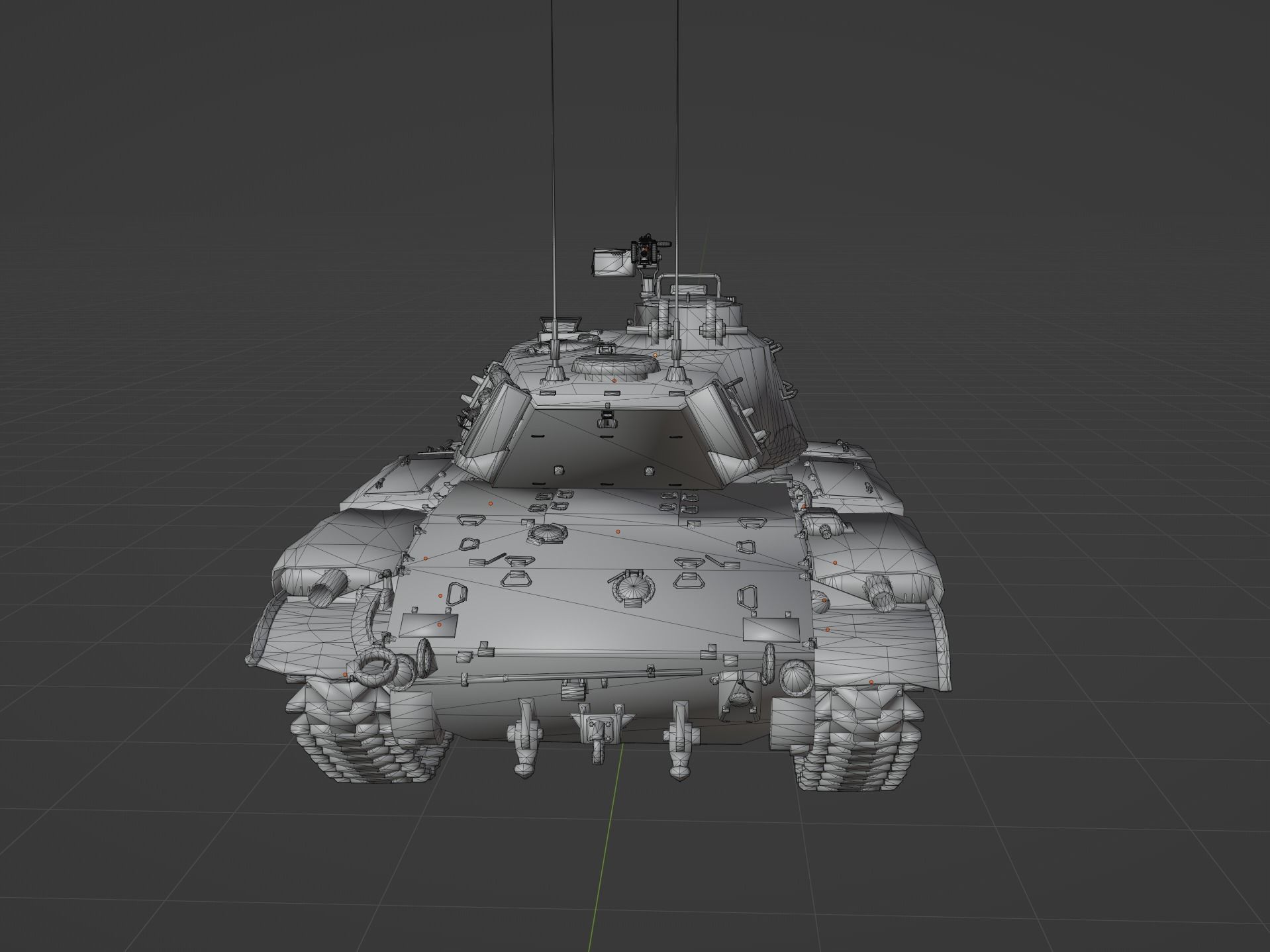 M41 Walker Bulldog Low-poly 3D model_3