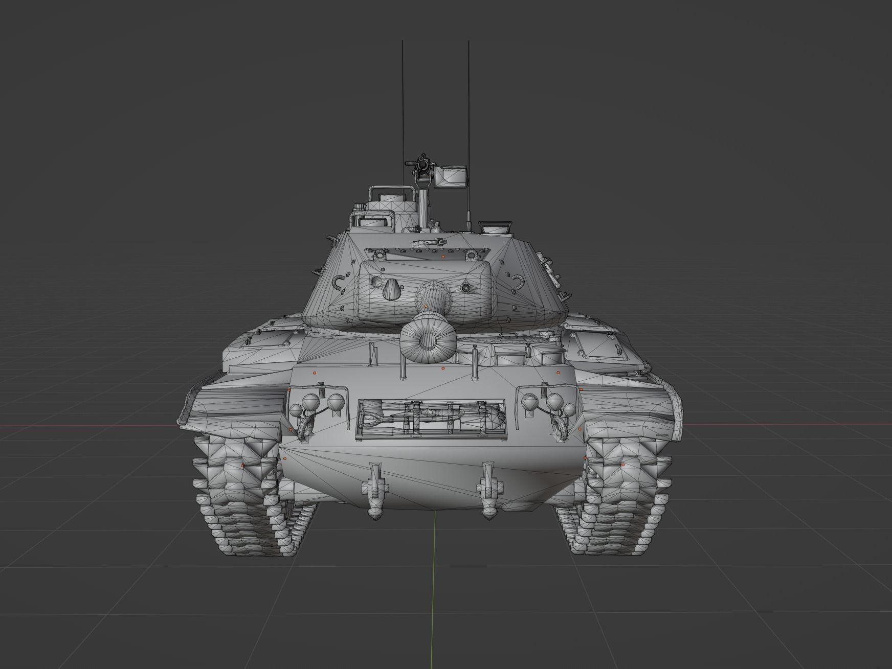 M41 Walker Bulldog Low-poly 3D model_6