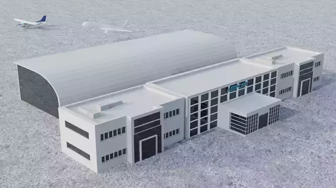 airport model low poly