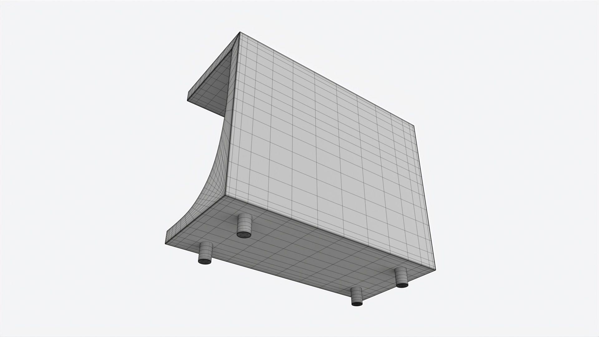 Console Baker Newel 3D model_7